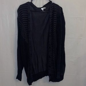 Abound  Black and Gray Striped Cardigan